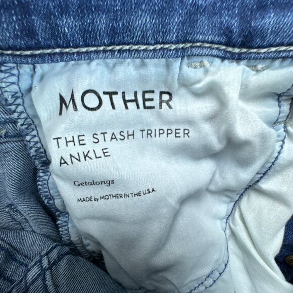 Mother‎ Jeans 25 Stash Tripper Ankle Blue High Rise Button Fly Stretch USA - Picture 9 of 16